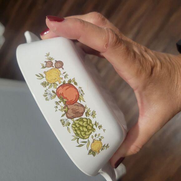 2 Corning Ware SPICE OF LIFE 1-3/4 Cup Casserole Dish with Snap on Lids P-41-B - Picture 5 of 13